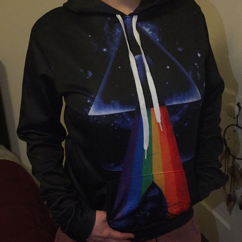 ZOOTOP BEAR GRAPHIC PRISM SWEATER LARGE COTTONPOLY